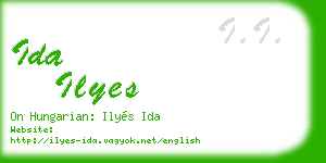 ida ilyes business card