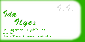 ida ilyes business card